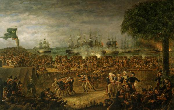 John Blake White The Battle of Fort Moultrie oil painting image